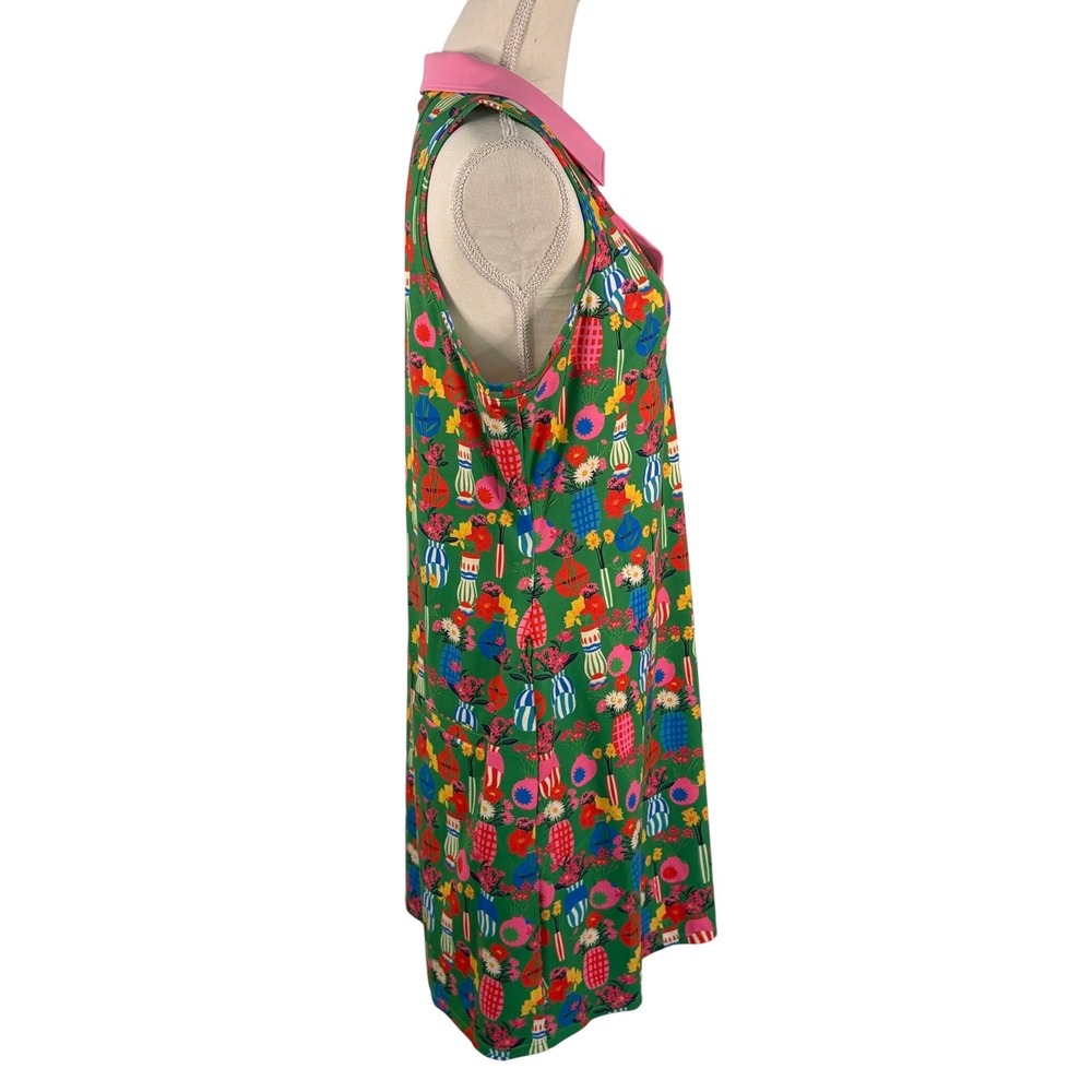 Alden Adair Azalea Dress Tennis Golf Pickleball Dress Preppy Floral Vase Xl - Picture 6 of 10